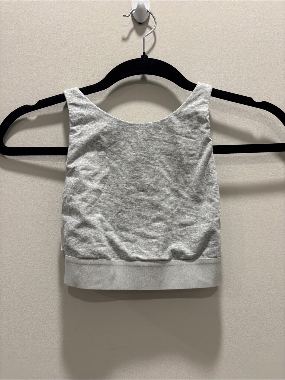 Auden Heather Gray Unlined Crossback Bralette Cotton Blend NWT XS